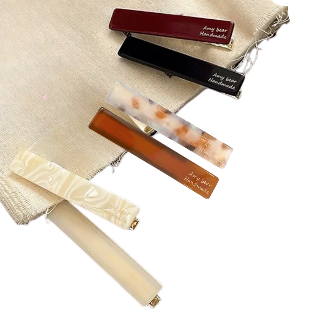 barrette cheveux femme lot 3 couleurs brun noir beige