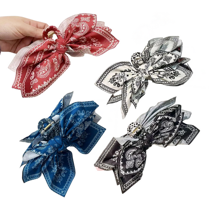 acheter pince cheveux lot 4 bandana rouge blanc bleu noir