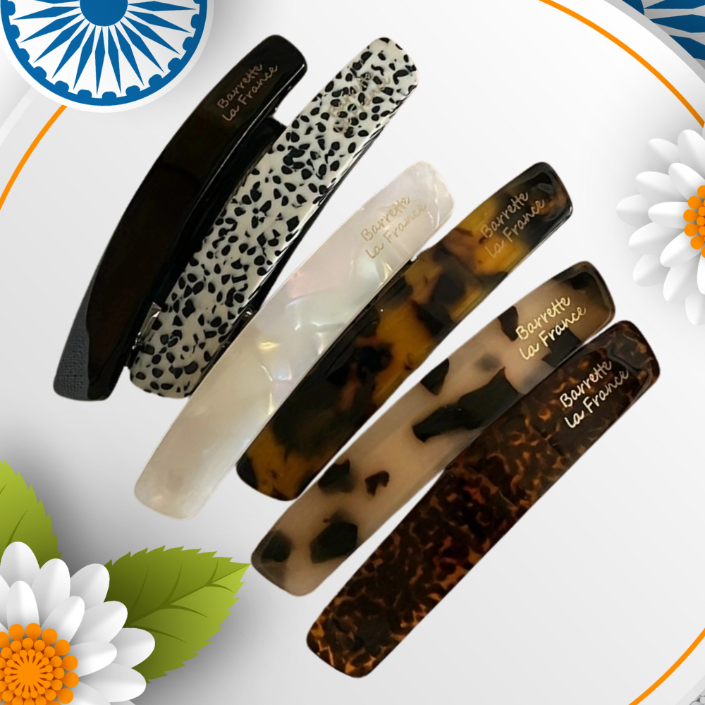 barrette cheveux dans assiette lot 6