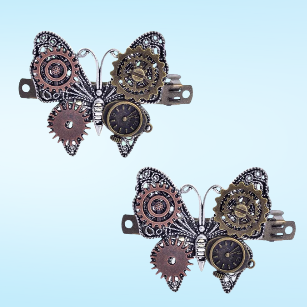barrette cheveux femme papillon métal acheter lot 2