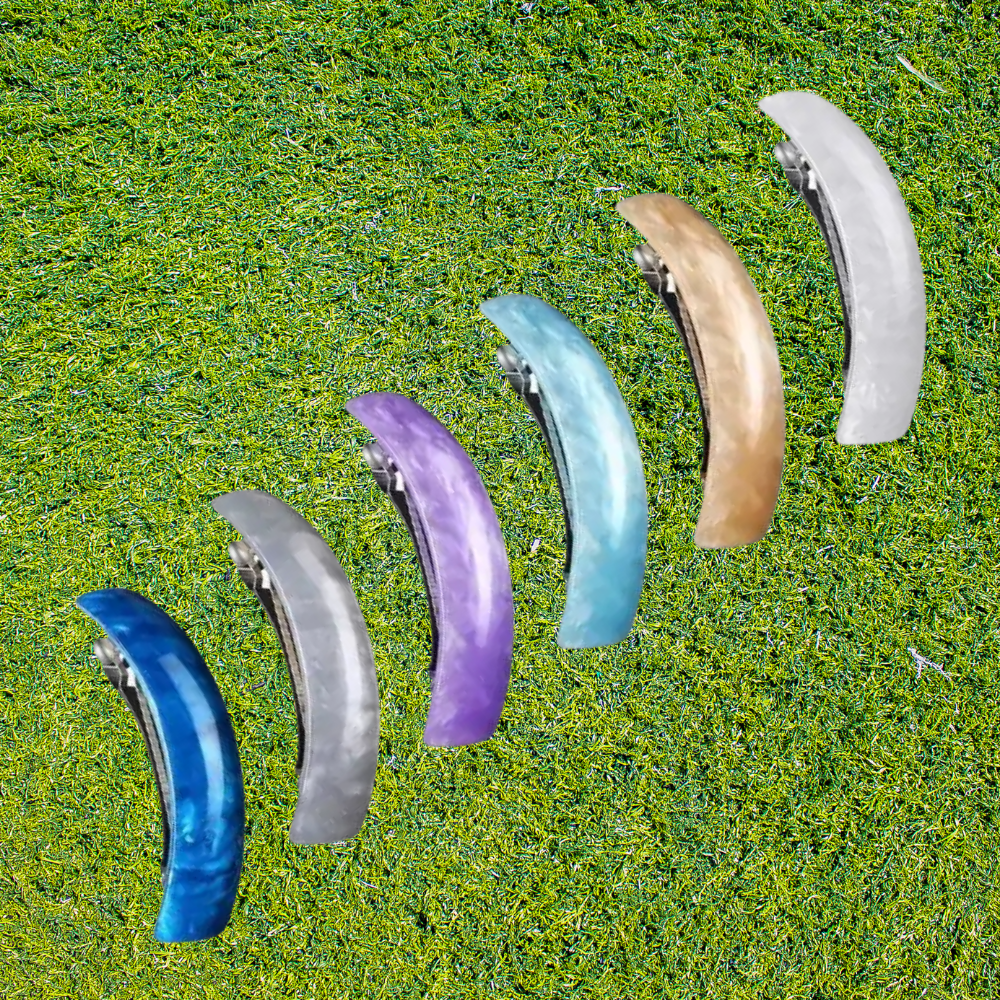 barrette couleur bleu exposer sur gazon lot 6