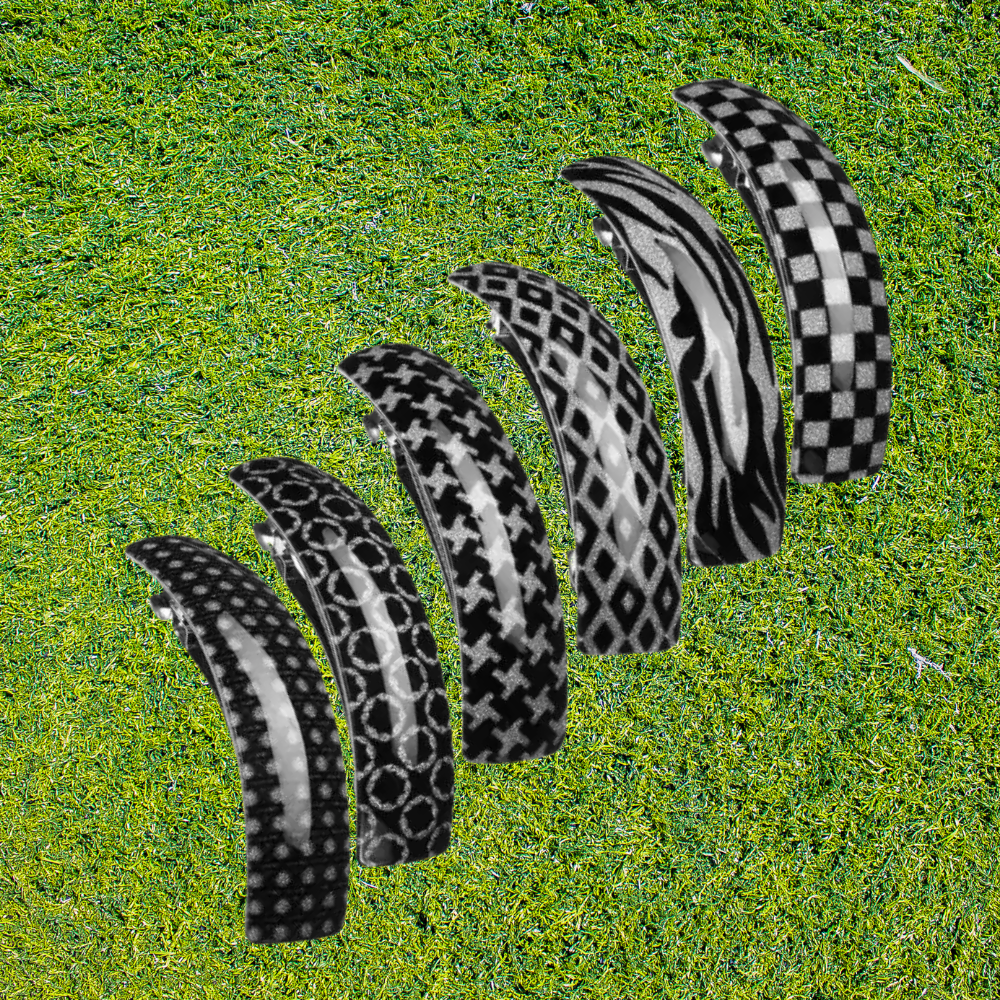 barrette couleur noir exposer sur gazon lot 6