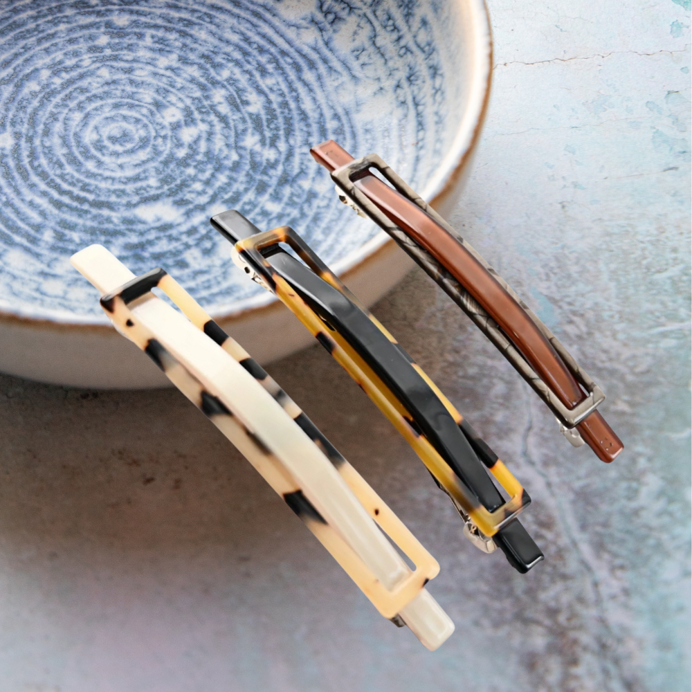barrette pour les cheveux exposée sur table lot de 3