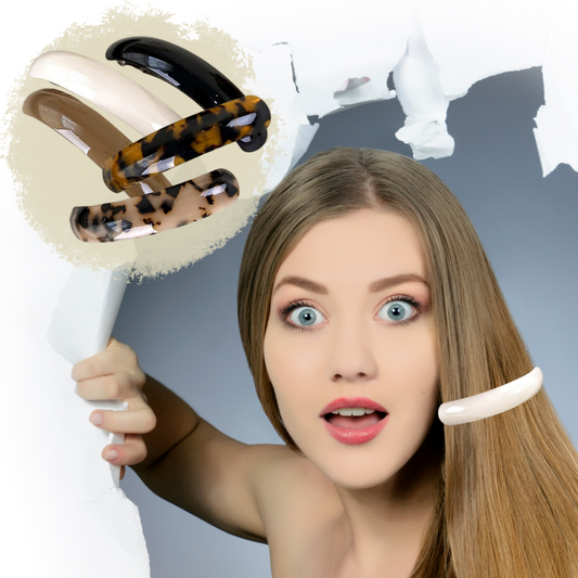 femme surprise de voir barrette cheveux- lot 6