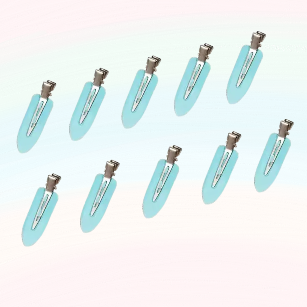 photo barrette cheveux femme couleur bleu